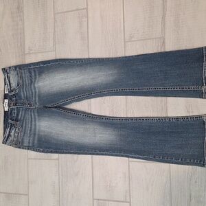 Daytrip Women's Size 30R Virgo Bootcut Distressed Pockets & Hem Stretch Jeans